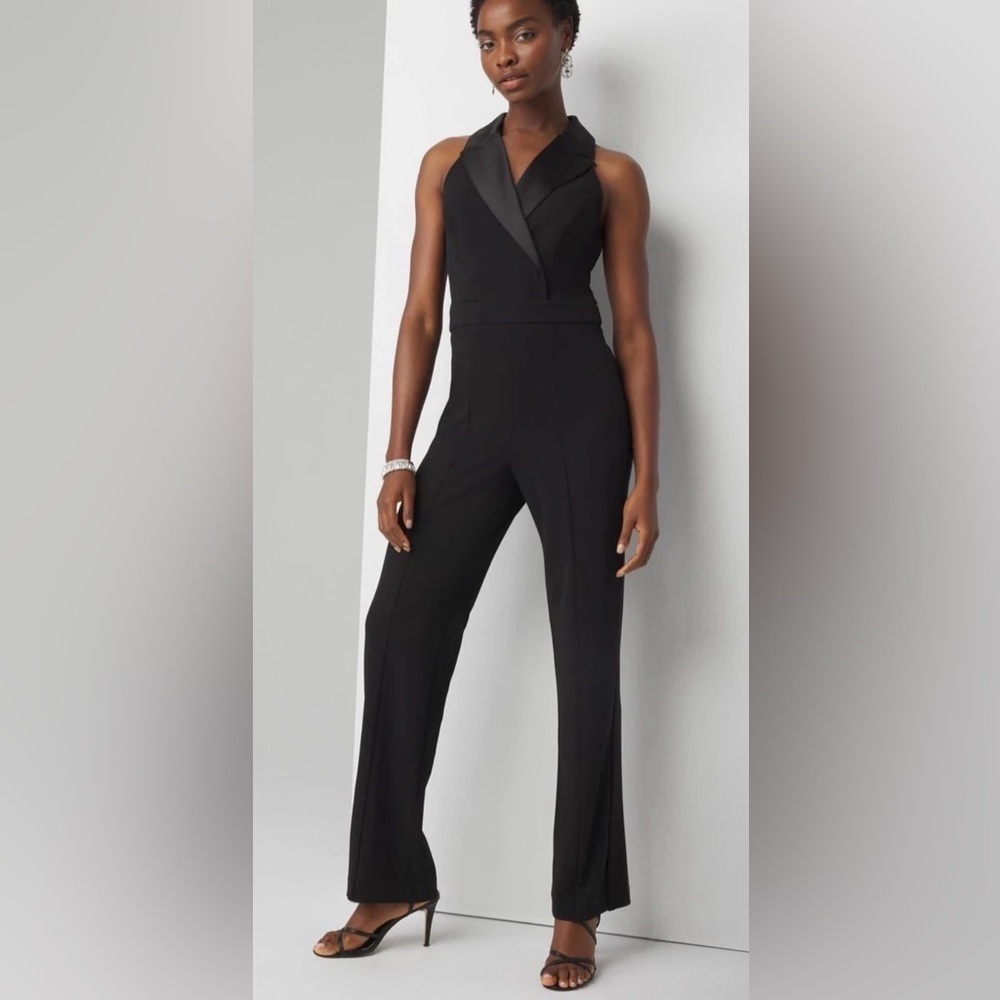 White House Black Market Tuxedo Jumpsuit Size 2 NWT